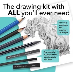 40 Piece Drawing and Sketching Set with Tutorial | for Artists, Professional…