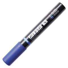 Posca Markers, Paint Marker, Blue Paint, 5BR Brush Tip, Acrylic, Opaque, Royal