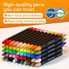 ARTISTRO 50 Acrylic Glass Paint Markers – Paint Pens for Glass Marking, Rock Pai