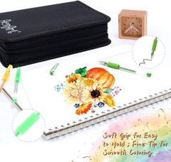 Gel Pens for Adult Coloring Books, 160 Pack Artist Colored Gel Pen with 40% More