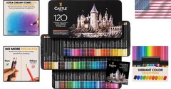 Artist-Approved 120 Soft Core Colored Pencils Set in Stylish Presentation Case