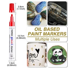 TOOMGGA Pink Permanent Paint Pens – 6 Pack Oil Based Paint Markers, Pens For …