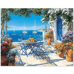 Landscape Paint by Numbers Kit for Adults, Beach Adults Paint by Number Kits….