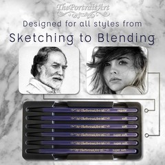Artist Woodless Pure Pencils – Ultra Soft and Dark – 6pc Set Equivalent to 28…