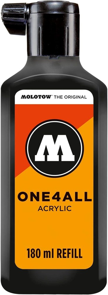 Molotow ONE4ALL Acrylic Paint Refill 6.1 fl oz Signal Black for Paint Markers