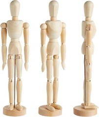 12″ Artists Wooden Jointed Mannequin Paint Drawing The Human Figure Dummy Model