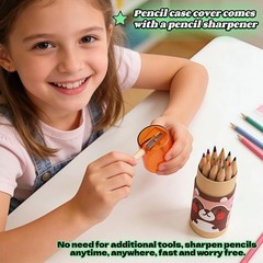 Mini Colored Pencils Set of 36 (3 Tubes x 12 Colors) – Portable Art Kit with