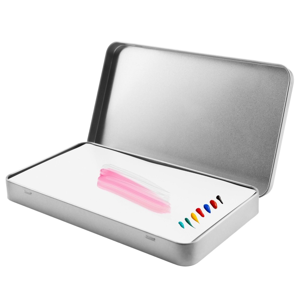 MOTOFITOOL Stay Wet Palette for Acrylic Painting, 7.9″ x 4.3″ x 0.8″, White