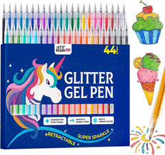 PAINT Glitter Gel Pens,44 Metallic Sparkly Colors Glitter Pen,Quick-Drying Gel I