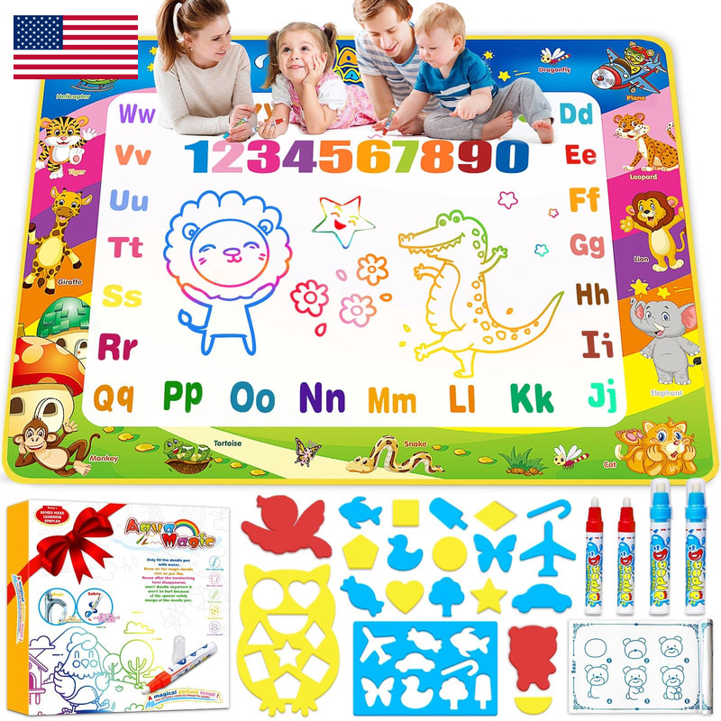 Wedopro Toddler Toys Water Doodle Mat 40 X 30 Inch Mess Coloring Drawing