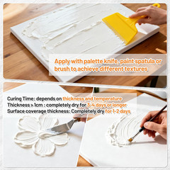 Thick Modeling Paste 30Oz / 600Ml – Professional High Density Art Texture Paste