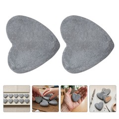 10Pcs Heart Shape Natural Stones for Craft Reusable Flat Polished Coloring Rocks
