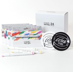 Copic Acrea 24 Color Set + 4x 6 Color Sets w/ Chalkboy Coaster Cards Coloring