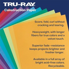 Tru-ray Sulphite Construction Paper – 12″ X 9″ – Sky Blue (103016)