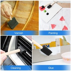 72 Pcs Foam Paint Brushes, Wood Handle Sponge Brushes for Staining, Varnishes…