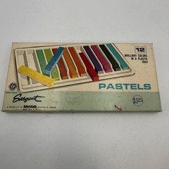 Vintage Sargent Pastels 12 Brilliant Colors Westab Made in USA Non-Toxic Set
