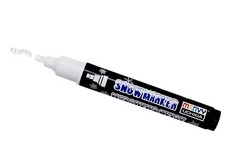 Marvy Uchida, Snow Marker, White Snow Marker, Puffs With Heat, Fabric & Paper