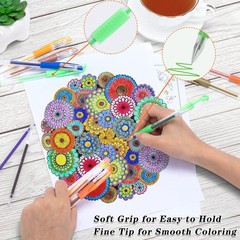 160 Pack Colored Gel Pens for Adult Coloring, 40% More Ink, Black Case – Art Sup
