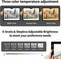 Rechargeable A3 Light Pad for Diamond Painting,Tracing Light Box with Stand a…