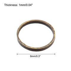 Round Earring Beading Hoop Rings Circle Link Ring 8mm/ 0.3″ Bronze,100pcs