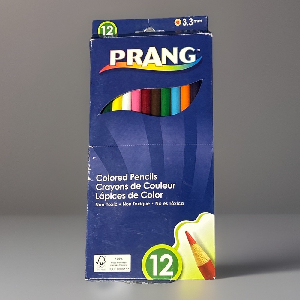 Prang Colored Pencils 7″ Long 12/Pk Brighter Colors School Art Crafts Home Kids