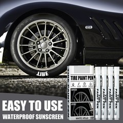 White Tire Paint Marker Pen 6ml Oil-Based Ink Fast Drying Anti-Fade Waterproof