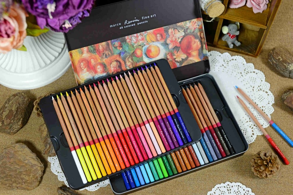 Marco Renoir Fine Art – Artist quality oil based colour pencils – 48 piece set