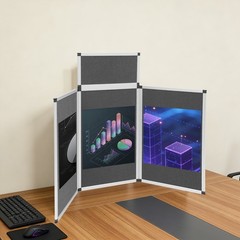 3+1 Folding Display Board 70.8×35.4 Inch With Carry Bag For Trade Show Office