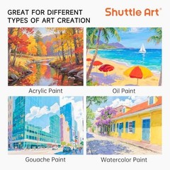 Multi Pack Blank Canvas Panels 5×5 6×6 8×8 10×10 Inch – 13 PCS Each, 100% Cotton