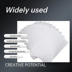 MODASER 15 Pieces Shrink Plastic Sheets, Sanded Paper clear