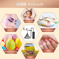 Airbrush Kit with Compressor, 32PSI Handheld Mini Air Brush Gun Set, Portable…