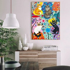 Cat Paint by Numbers Kit for Adults Beginner,Easy Adult Paint by Number Kits on.