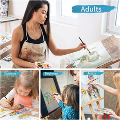 Angular Paint Brushes Set, 6 Pcs Angled Paintbrushes for Acrylic Oil Watercolor