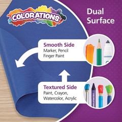 Colorations 36″ x 1000′ Dark Blue Dual Surface Craft Paper Roll