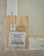 Hand Made Modern 10 in x 10 in blank white canvas from Target, FSC certified