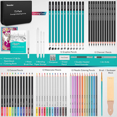 73 Pack Art Supplies Sketching Kit for Adults Kids Teen Gifts, Christmas Gifts,