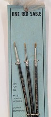 Vintage Loew-Cornell Red Sable Brushes, 434C Lot of 3 NIP Germany