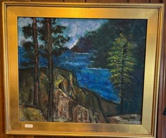 Used Large 26.5″ Abstract Artist Painter Palette Authentic Studio Kidney Shape