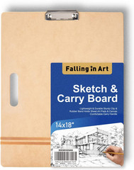 14X18 Sketch Board, Drawing Tote Board for Artists with Sturdy Clip and Rubber B