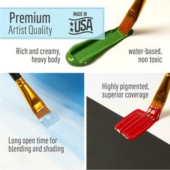 Matte Acrylic Paint In Assorted Colors 16 Ounce Engine Red 16 Fl Oz Bottle