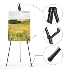 Easel Stand for Sign, Aredy 63″ Portable Painting Easel, 63 inches, black