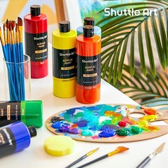 Shuttle Art Acrylic Paint 15 Colors Acrylic Paint Large Bottle Set 473ml/16oz