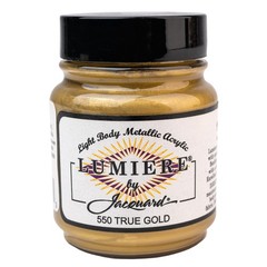 Lumiere 2.25oz Fabric Paint True Gold – Metallic Paint for Fabric, Leather, C…