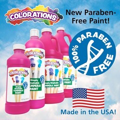 Paraben-Free Simply Washable Tempera Paint Rainbow Plus 8 Pack Matte Finish