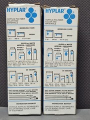 2x Vtg Grumbacher Hyplar Mars Black Acrylic Paint 150ml (5.07 Fl Oz) N.O.S