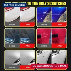 Car Touch Up Paint(Red Multi-Coat(PPMR)) for Tesla, 2 in 1 Car Scratch Remover w
