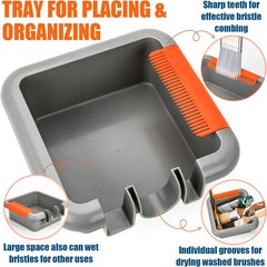 Paint Brush Cleaner Washer Trays, 2 Individual Paint Trays for Fast Cleaning and