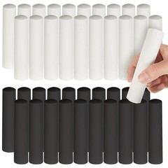 100 Pcs Sidewalk Chalk Jumbo Black White Washable Non Toxic Chalk for Outdoor…