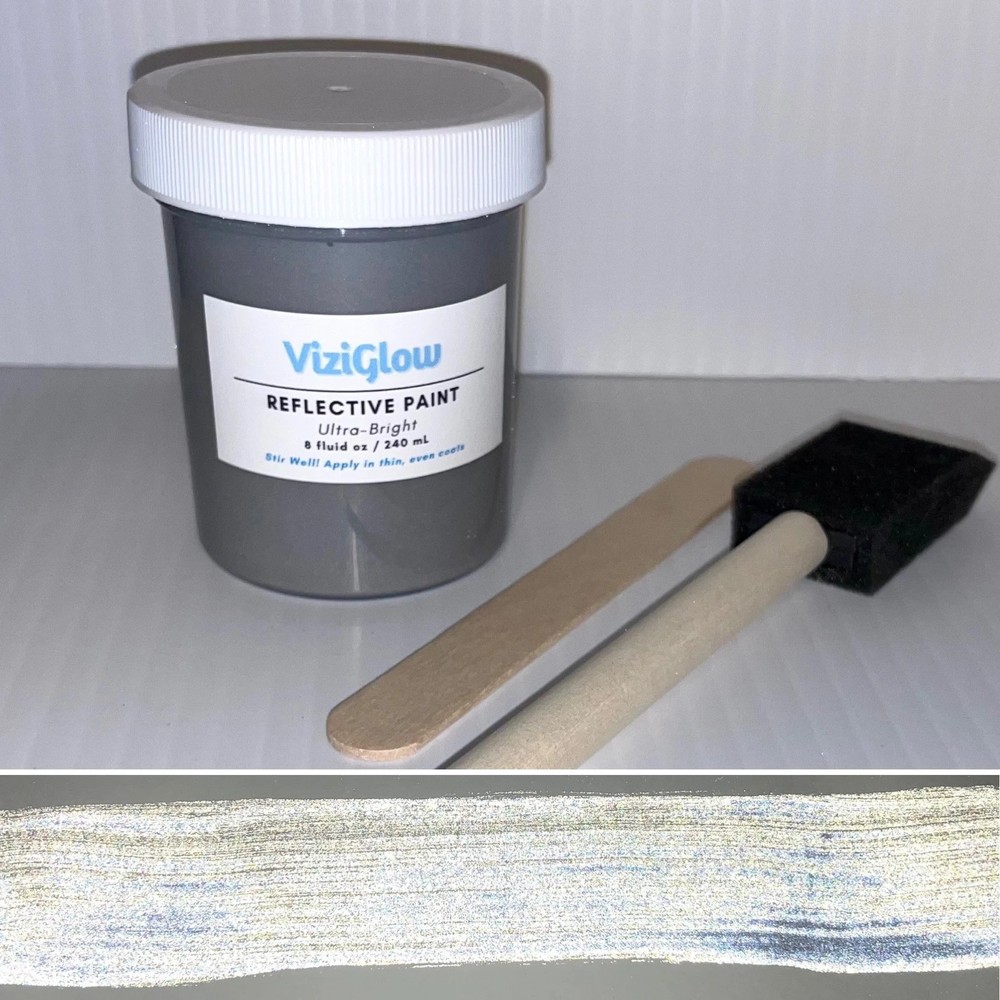 Ultra Bright Reflective Paint – 8 oz – high-viz outdoor paint solution