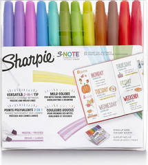 S-Note Creative Markers, Pastel Highlighters, Art Marker Set, Assorted Colors, C